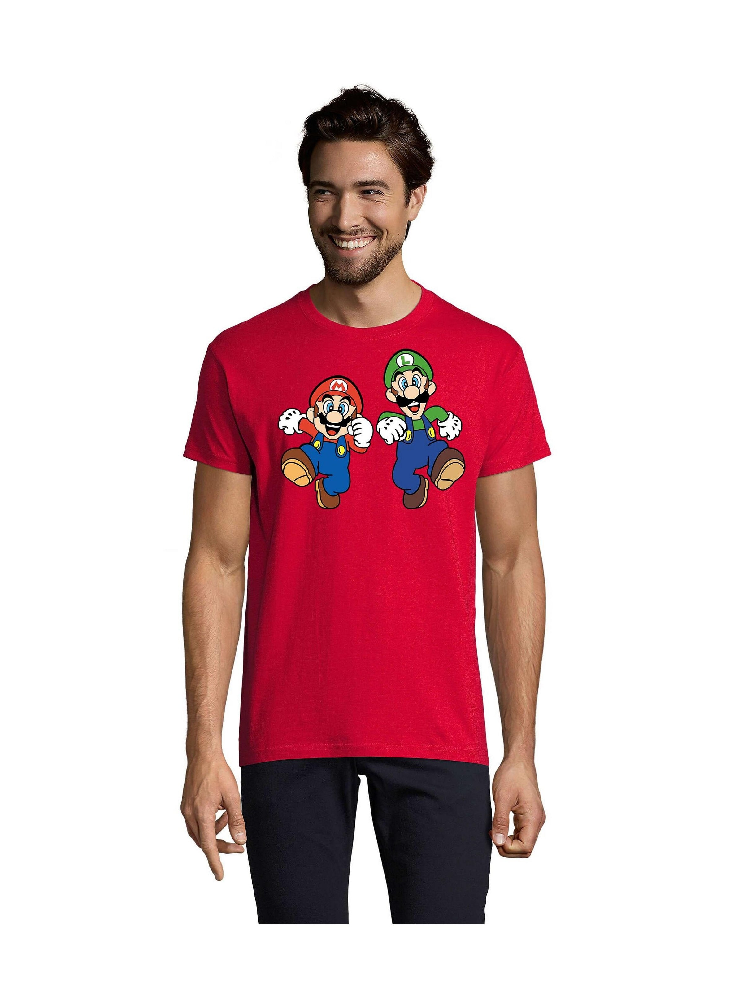 Blondie & Brownie Shirt 'Mario&Luigi'‌‌‌‌‌‌‌‌ in 5XL in rot, Produktansicht