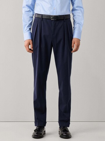 Tapered Pantaloni con pieghe di Hackett London in blu: frontale