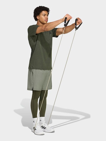 ADIDAS PERFORMANCE Skinny Sportovní kalhoty – zelená: přední strana