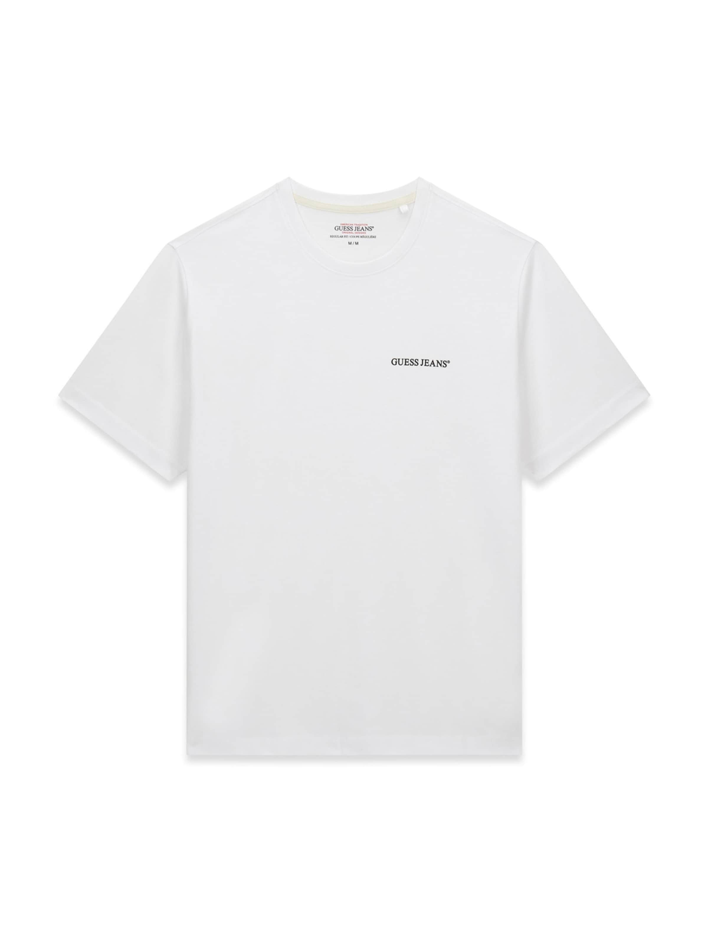 Tricou de la GUESS JEANS pe alb: față