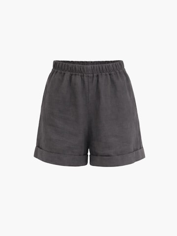 Loosefit Pantaloni 'Mia' di AmourLinen in grigio: frontale