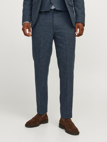 JACK & JONES Slim fit Pleated Pants 'JPRWinter' in Blue: front