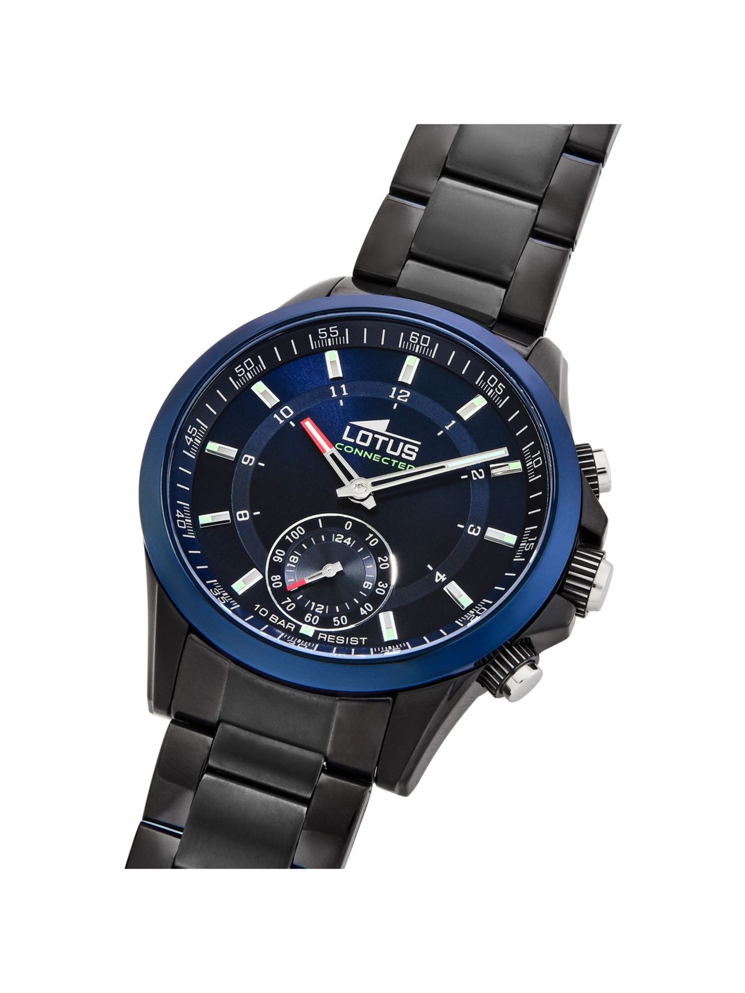 Lotus Analoog horloge in Zwart