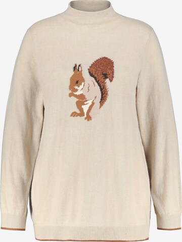 Ulla Popken Sweater in Beige: front