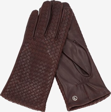 KESSLER Full Finger Gloves 'Mila' in Brown