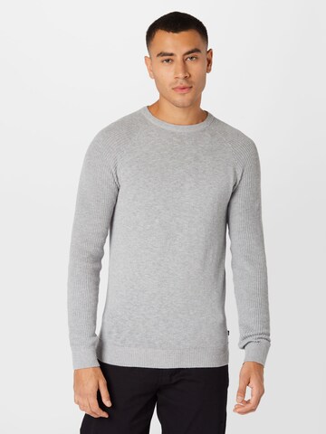 Pull-over QS en gris : devant