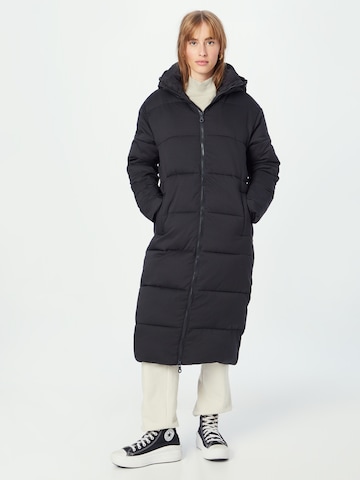 Girlfriend Collective Winter Coat in Black: front