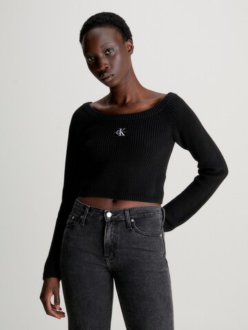 Pull-over Calvin Klein Jeans en noir : devant