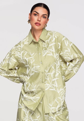 Ombre Blouse in Groen: voorkant