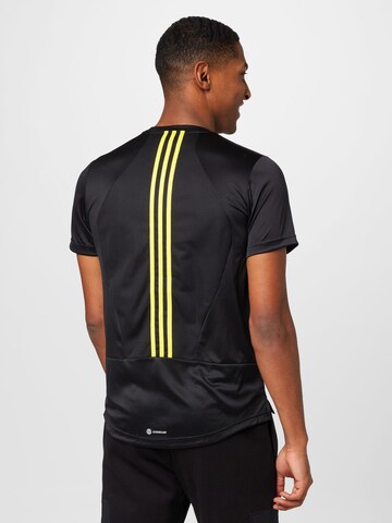 Tricou funcțional 'Aeroready Hiit Back 3-Stripes' de la ADIDAS SPORTSWEAR pe negru