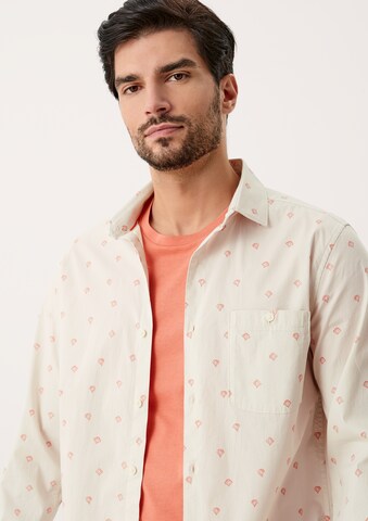 s.Oliver Slim fit Button Up Shirt in Beige