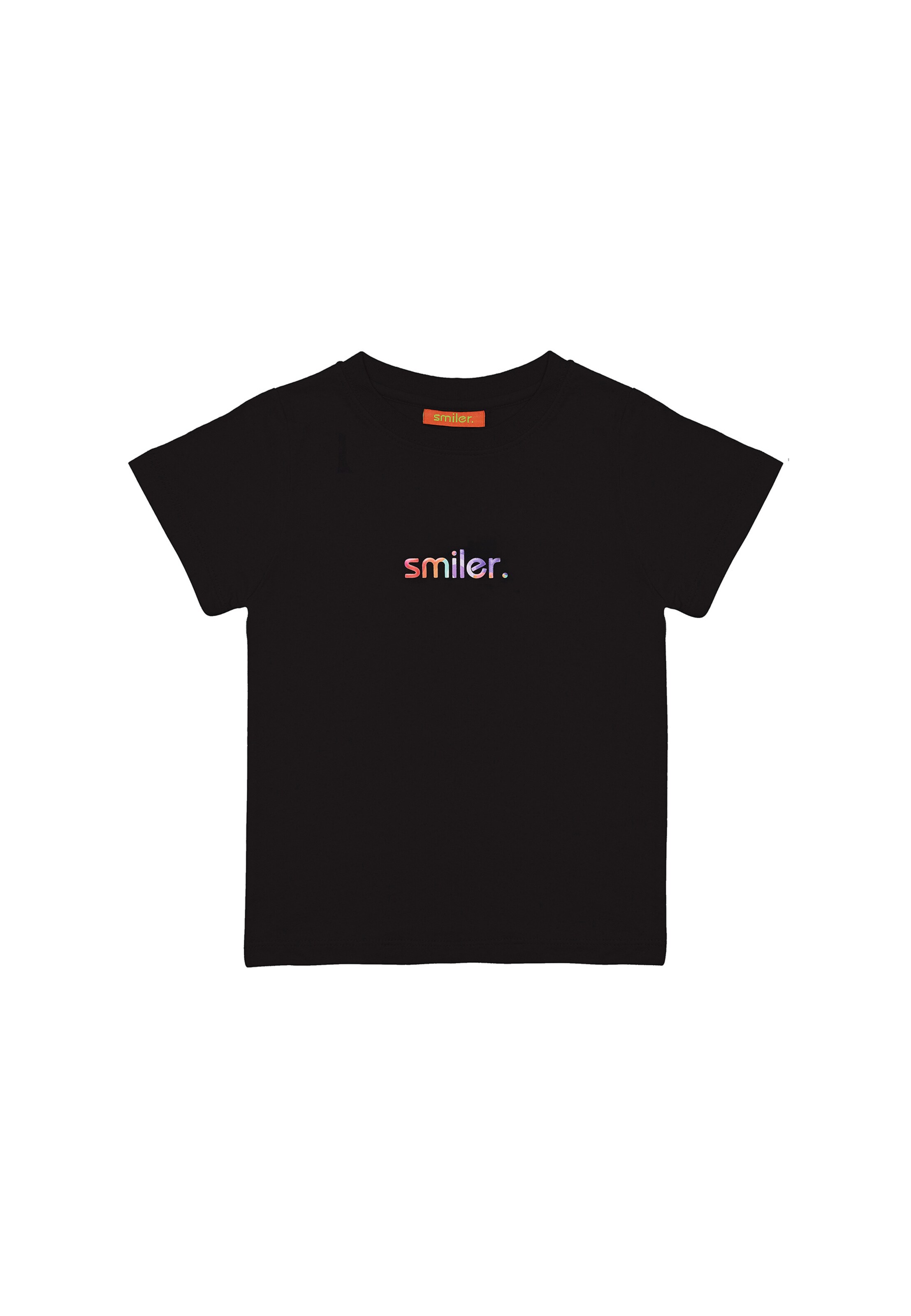 smiler. Shirt in Schwarz: Vorderseite