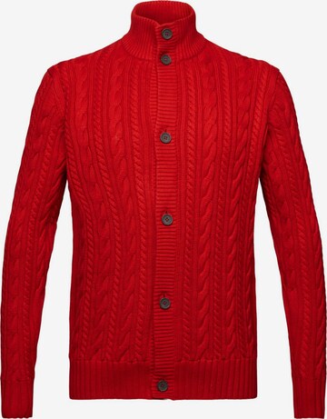 ESPRIT Knit Cardigan in Red: front