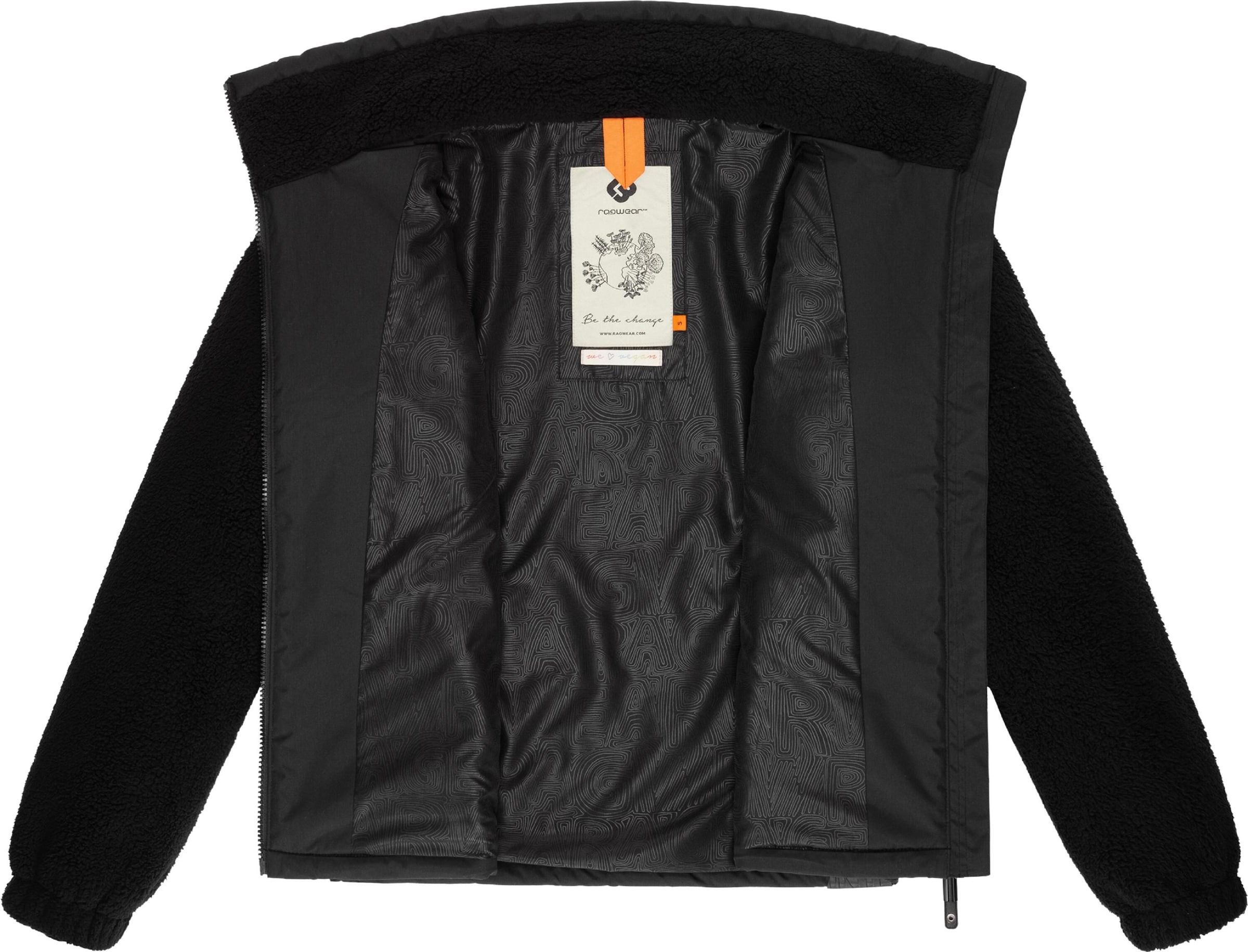 Ragwear Fleece Jacket 'Nordicka' in Black