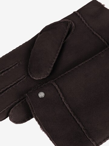 Roeckl Full Finger Gloves 'Silk Lamb' in Brown