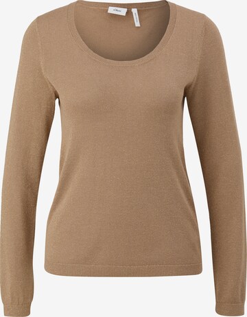 Pull-over s.Oliver BLACK LABEL en beige : devant