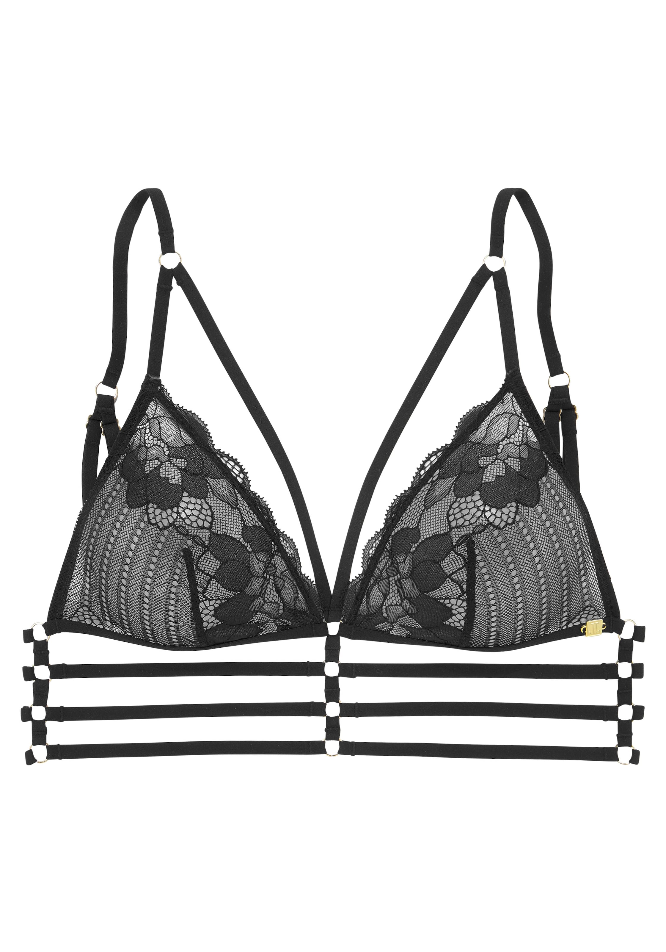 JETTE Triangel BH i sort: forside