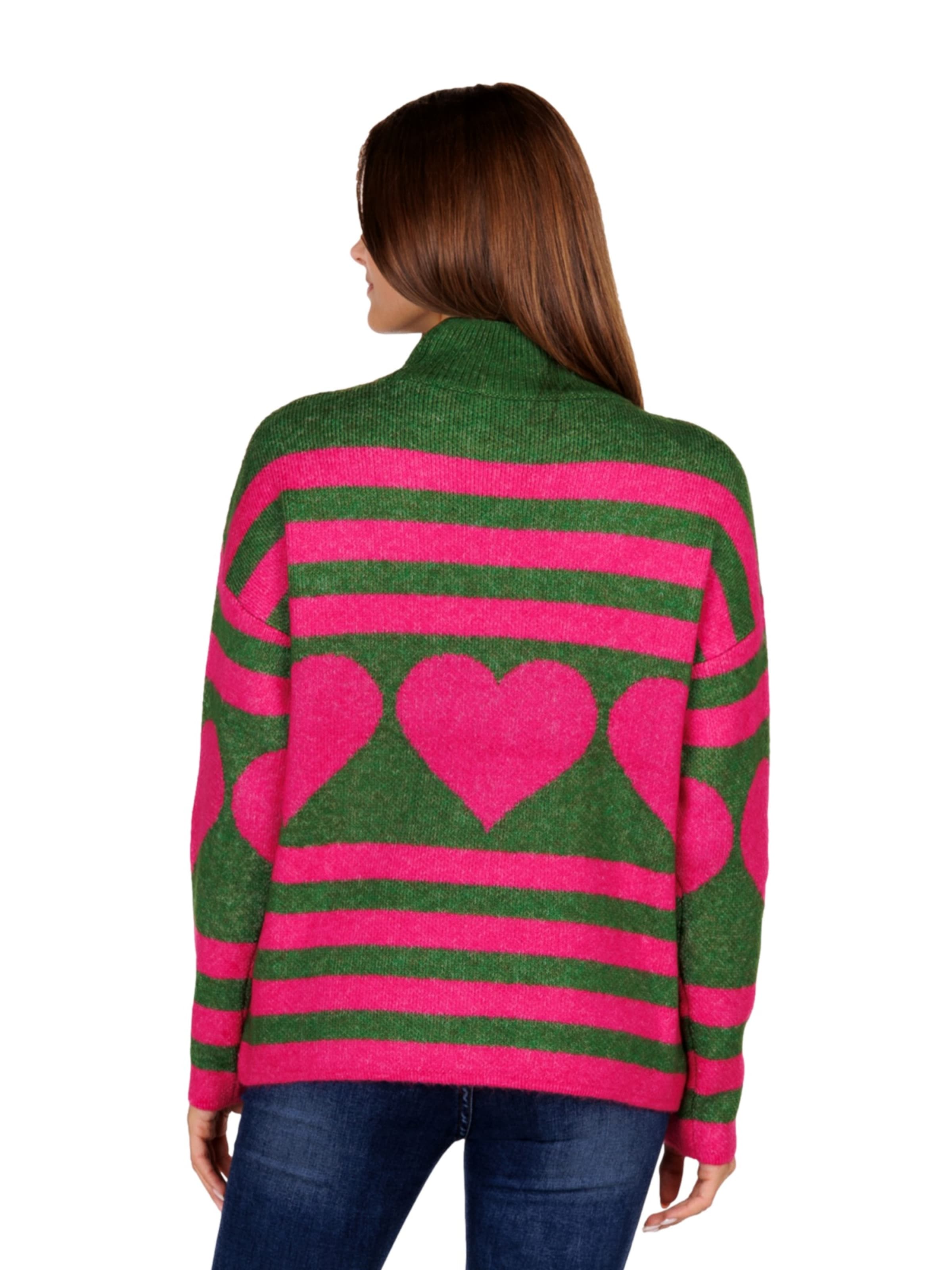 Key Largo Pullover 'DEAR' in Grün