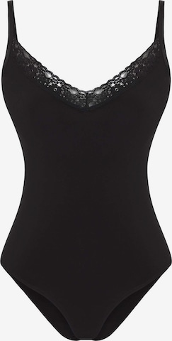 TrendyolBodi majica - crna boja: prednji dio