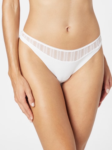 PASSIONATA Thong in White: front
