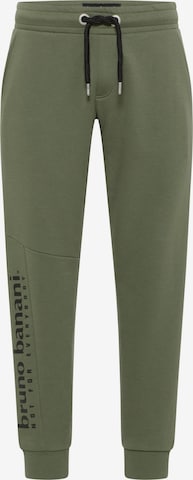 BRUNO BANANI Tapered Pants ' BOYLE ' in Green: front