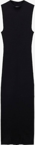 MANGO Knitted dress in Black: front