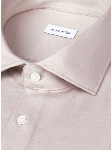 Coupe slim Chemise business SEIDENSTICKER en beige