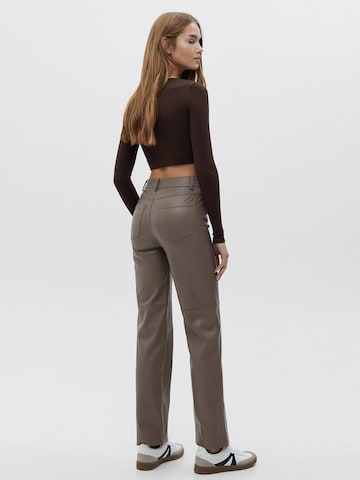 Pull&Bear Regular Broek in Beige