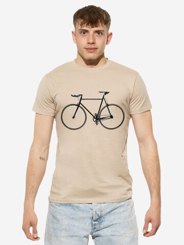 Cotton Prime T-Shirt 'Bike - Fahrrad' in Beige: Vorderseite