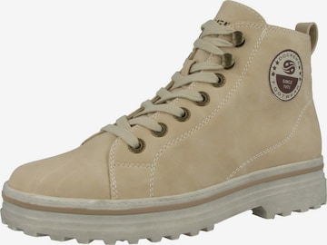 Dockers by Gerli - Botines con cordones en beige: frente