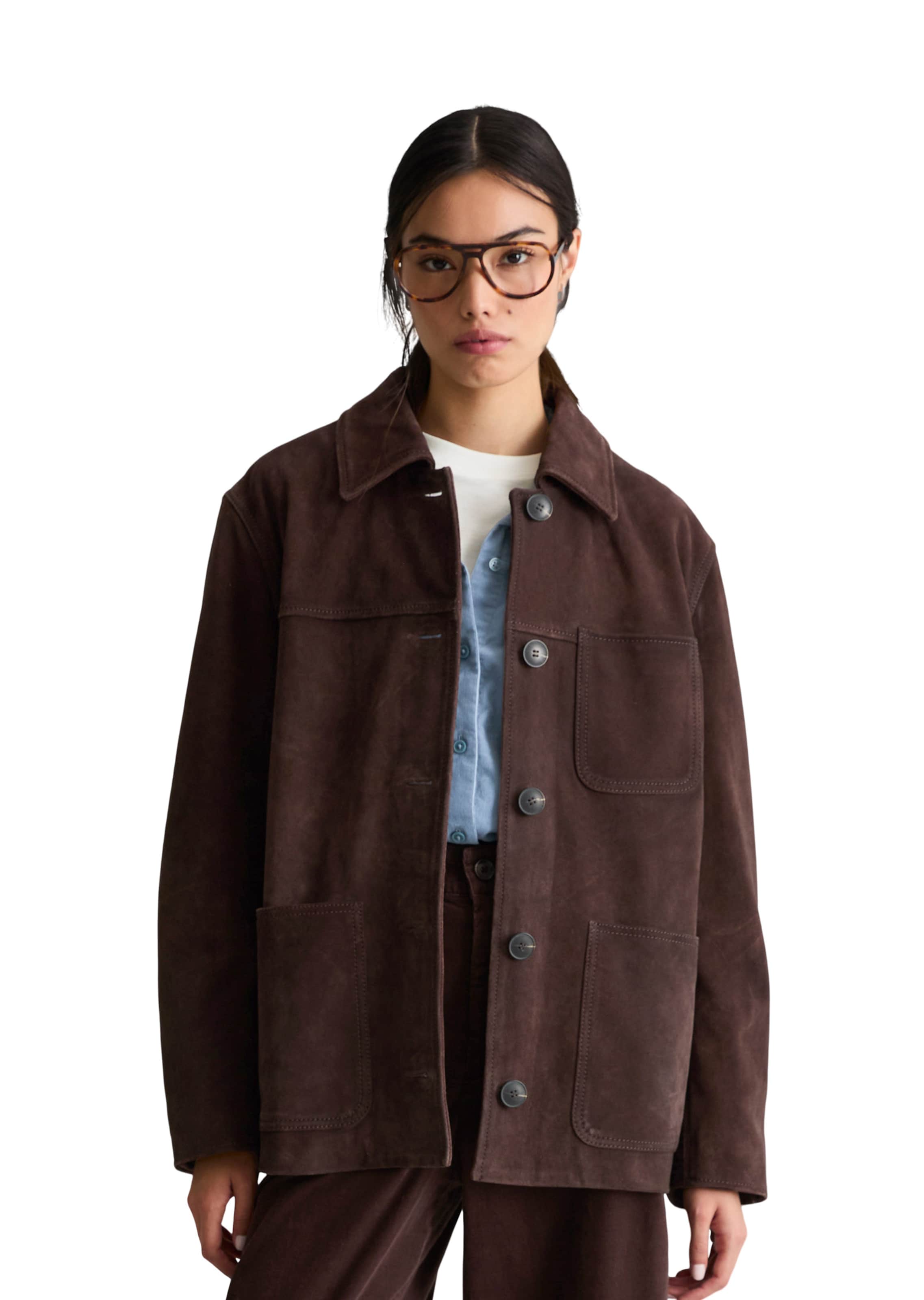 Marc O'Polo DENIM Tussenjas in Bruin: voorkant