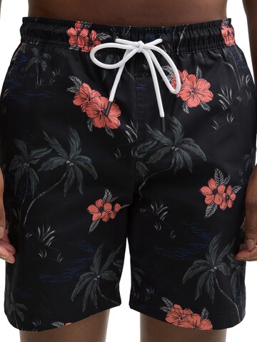 TOM TAILOR DENIM Badeshorts in Schwarz
