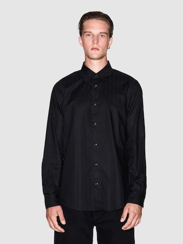 Coupe regular Chemise 'Camicie' ARMANI EXCHANGE en noir : devant