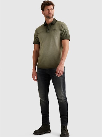 Maglietta 'Polo shirt with cold-dye wash and flight pocket' di PME Legend in verde