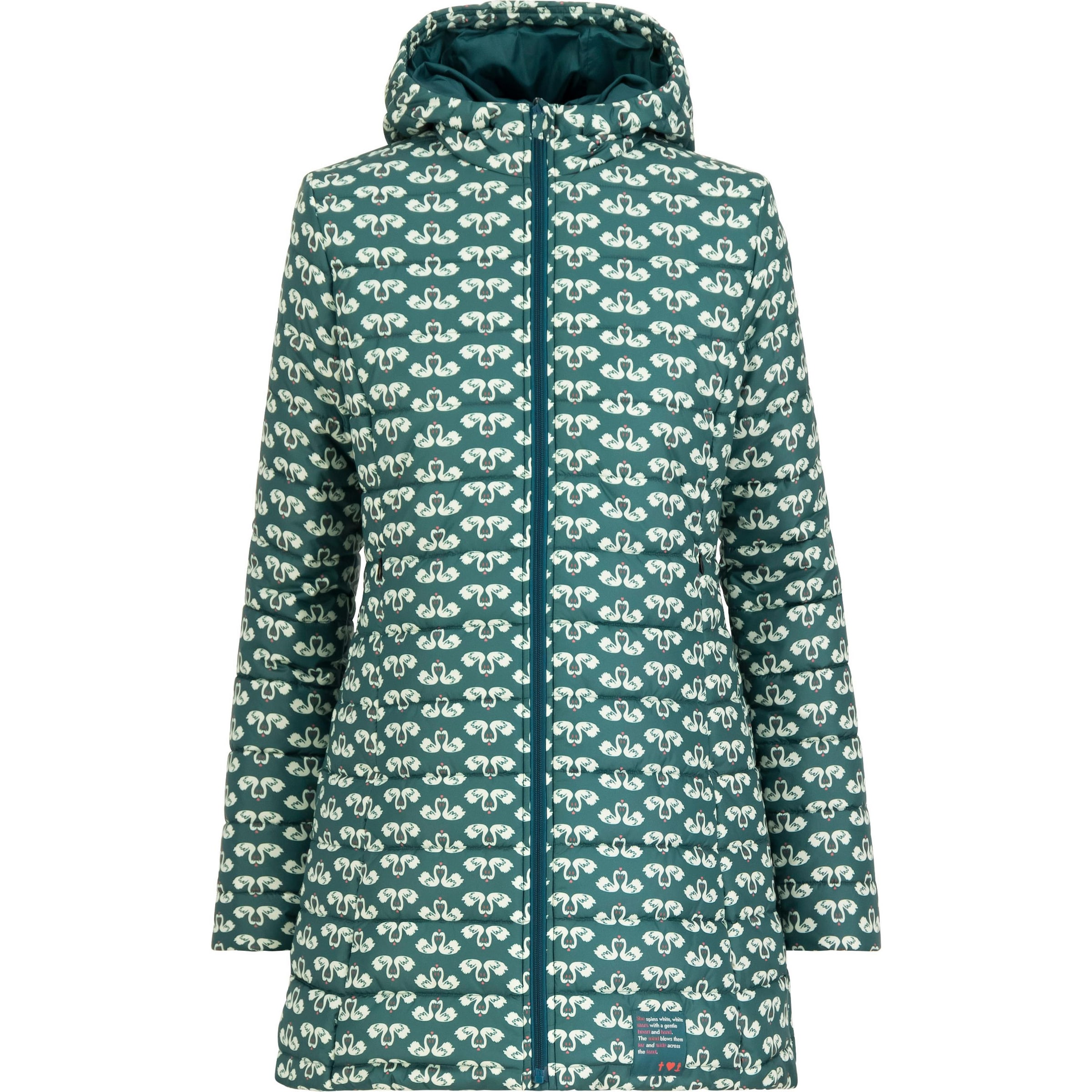 Blutsgeschwister Mantel 'No Down Queen' in Grün: Vorderseite