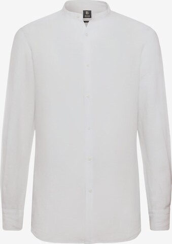 Coupe regular Chemise Boggi Milano en blanc : devant