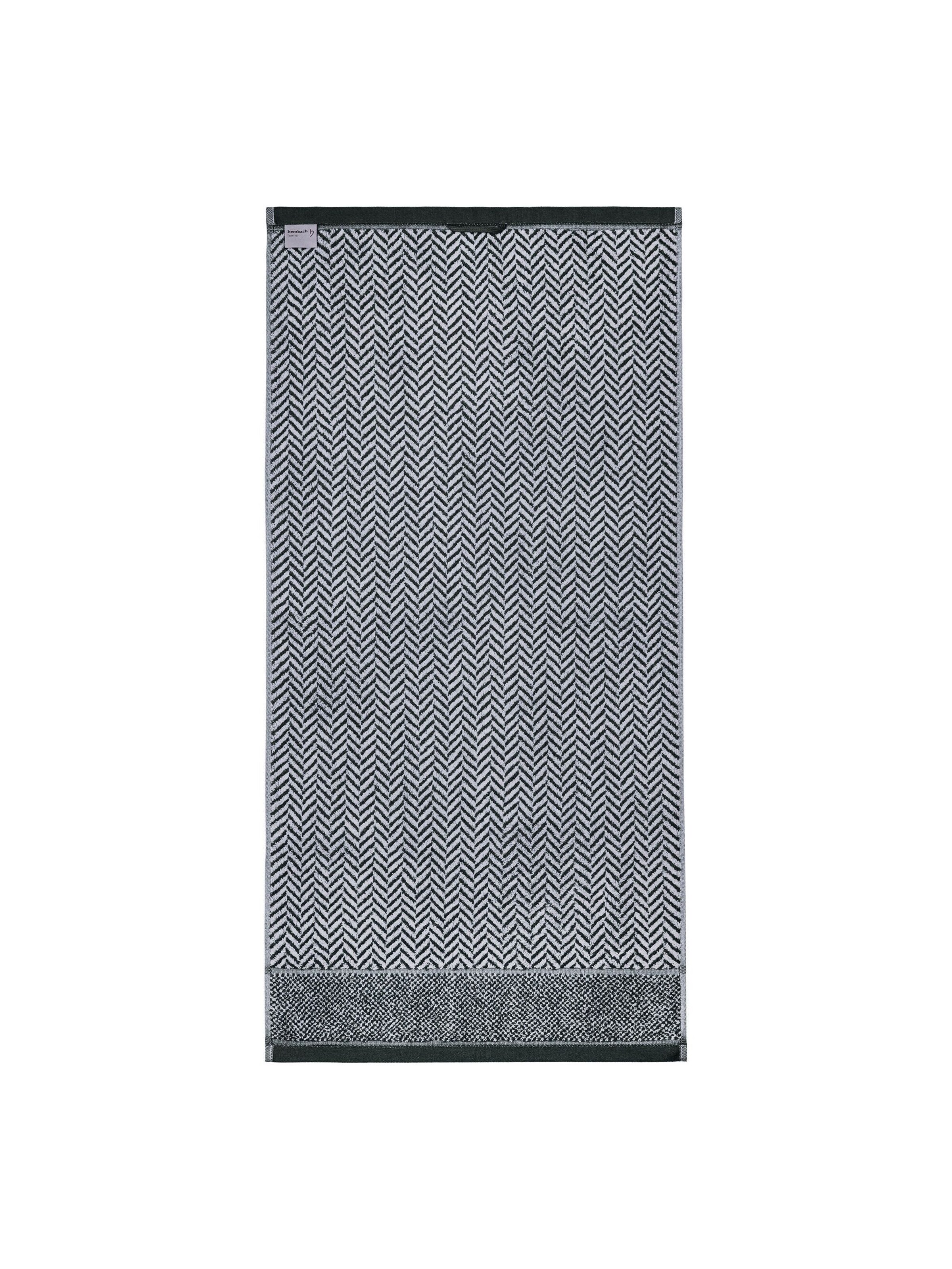 Herzbach home Handtuch Italian im 2er SET, Flächengewicht 500 gsm in Grau