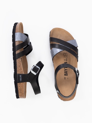 Bayton Páskové sandály 'Denia' – černá