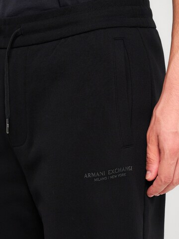 ARMANI EXCHANGE Tapered Trousers in Black