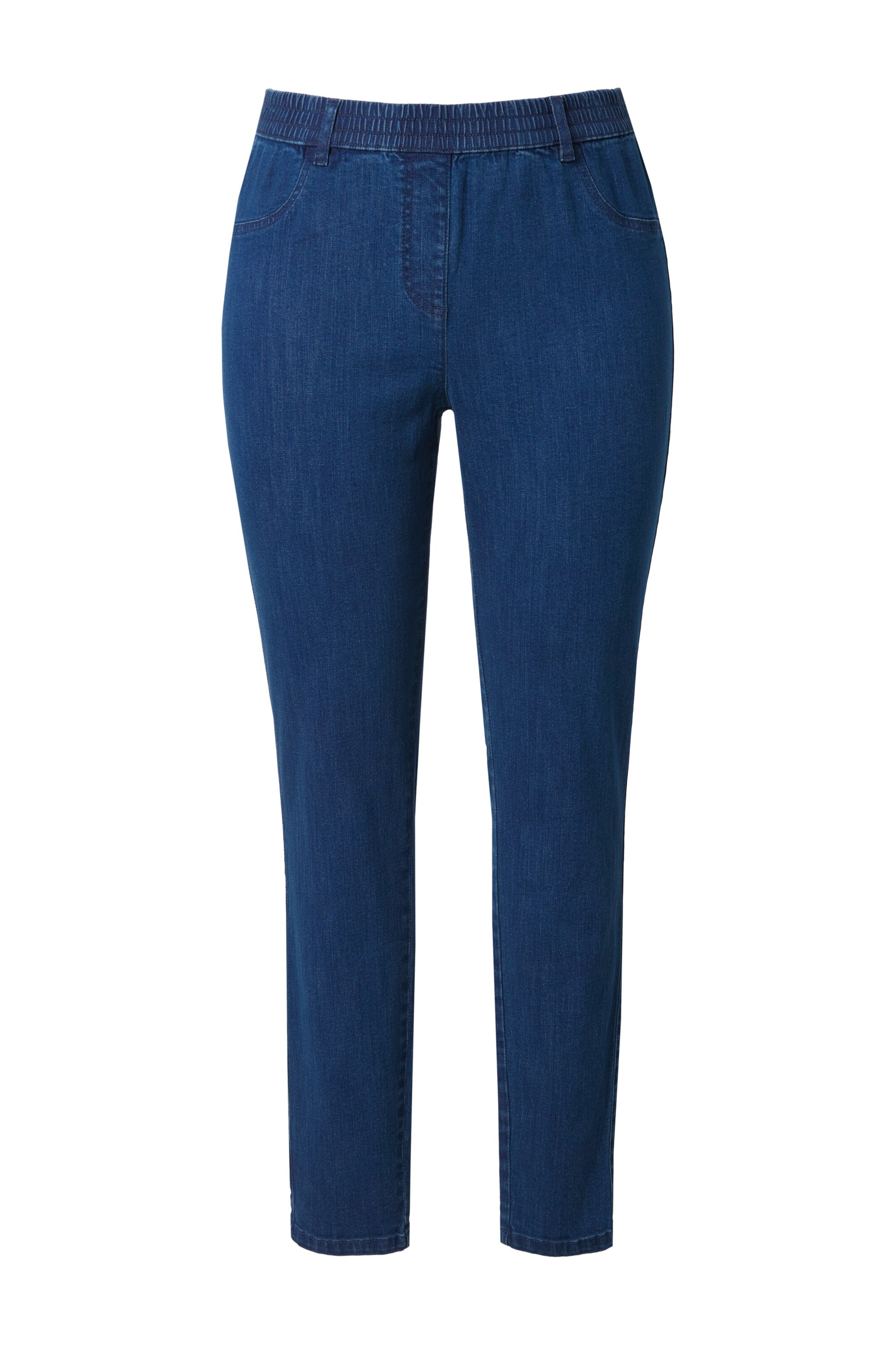 Ulla Popken Skinny Jeggings in Blue: front