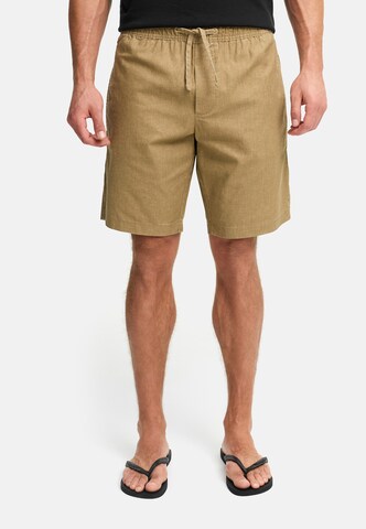 INDICODE JEANS Regular Chino trousers 'Corry' in Brown: front