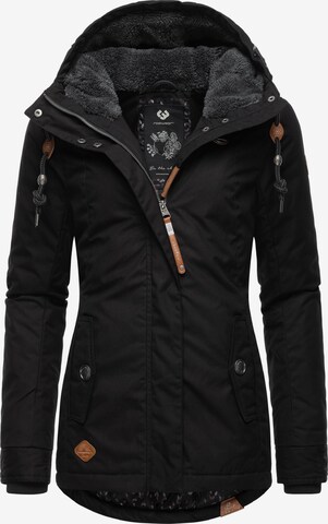 Ragwear Winter Jacket 'Monade' in Black: front