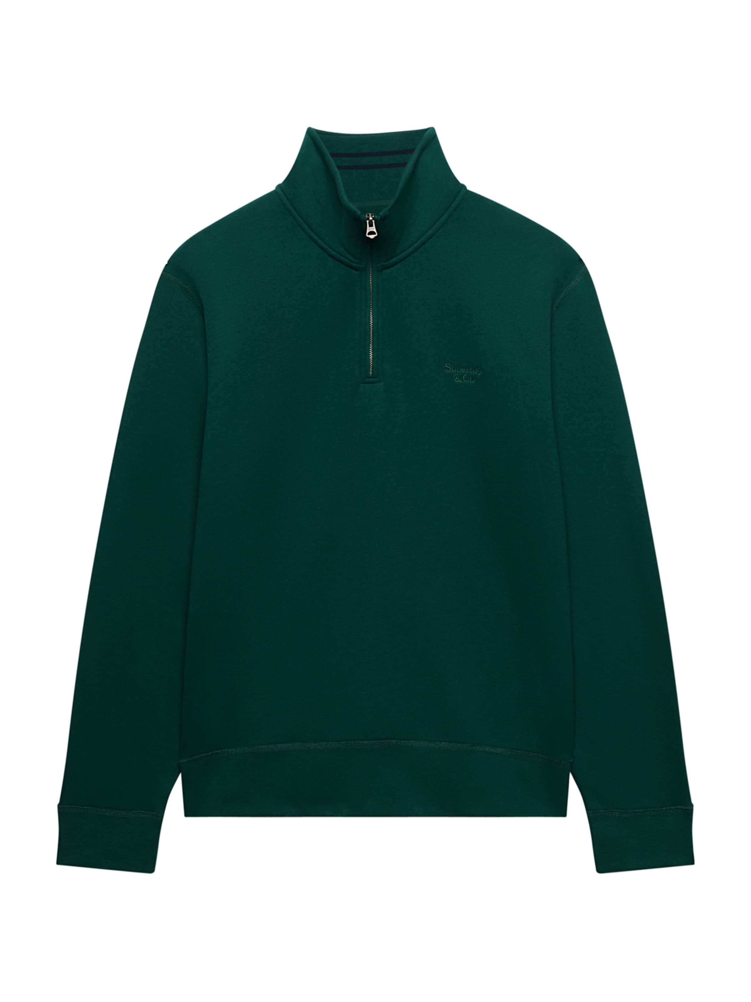 Superdry & Co Mikina 'ESSENTIAL' - Zelená: predná strana
