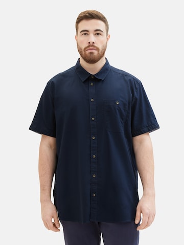 TOM TAILOR Men + Comfort Fit Skjorta i blå: framsida