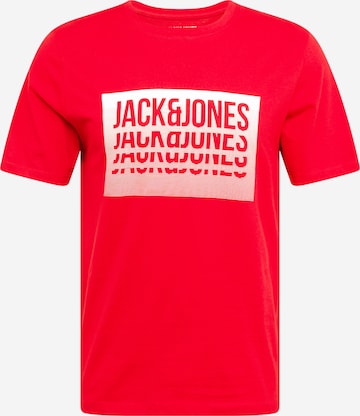 T-Shirt 'FLINT' JACK & JONES en rouge : devant