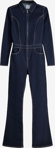 Bershka Jumpsuit in Blauw: voorkant