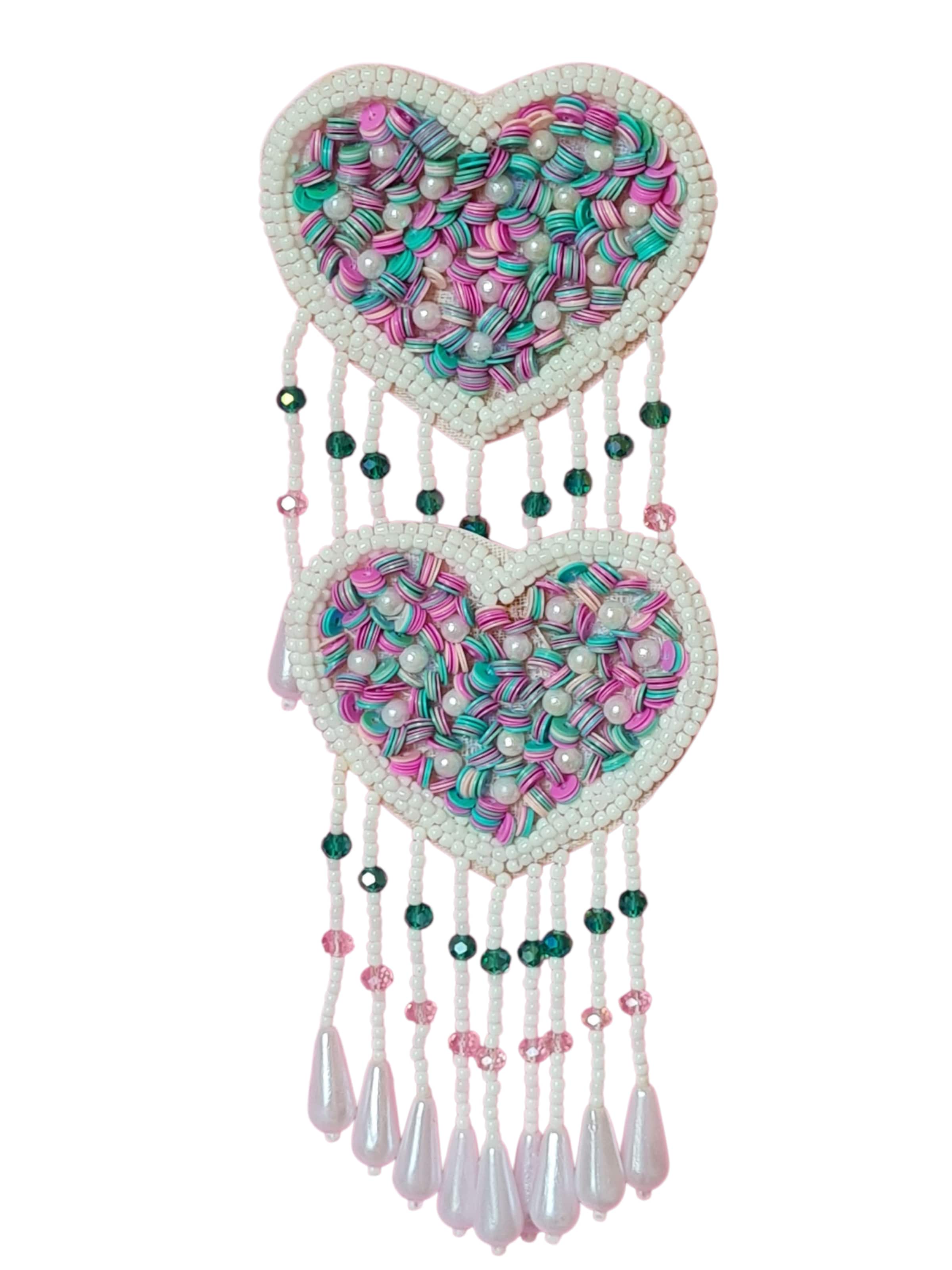 PfauGermany Earrings 'Heart Beat' in White