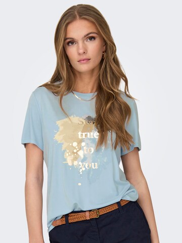 ONLY T-Shirt 'ONLFREE' in Blau: Vorderseite