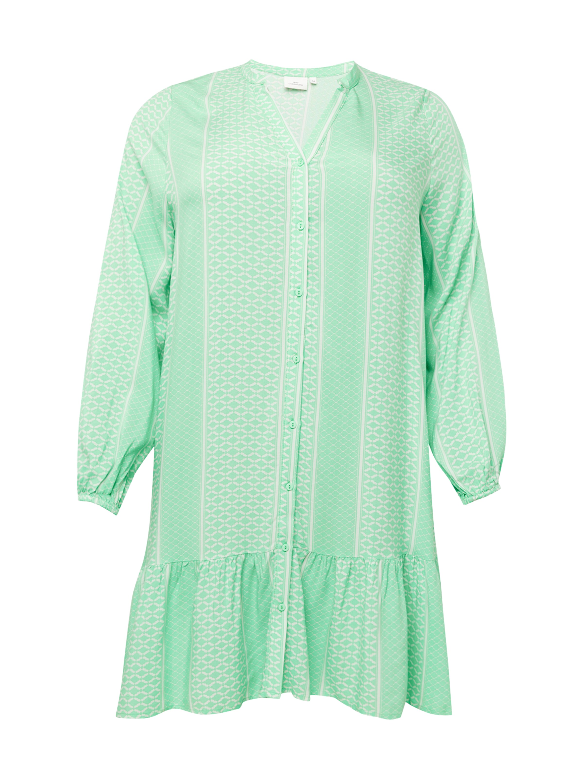 Abito camicia 'MARRAKESH' di ONLY Carmakoma in verde: frontale