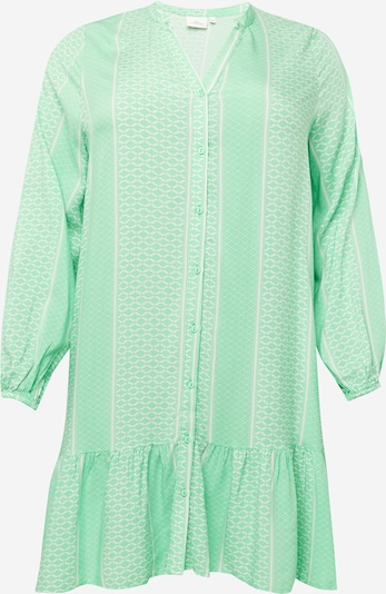ONLY Carmakoma Robe-chemise 'MARRAKESH' en vert / blanc, Vue avec produit